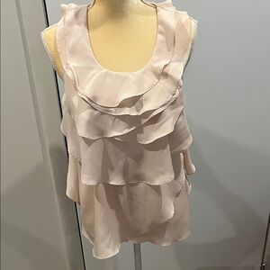 Elegant Cream Ruffle Layered Women's Top